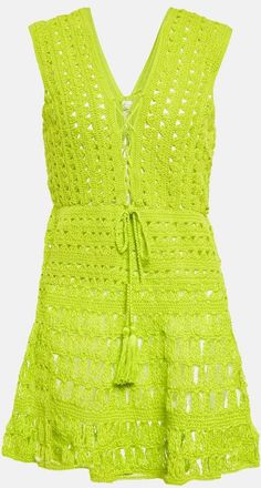 Anna Kosturova Jennifer crochet cotton minidress