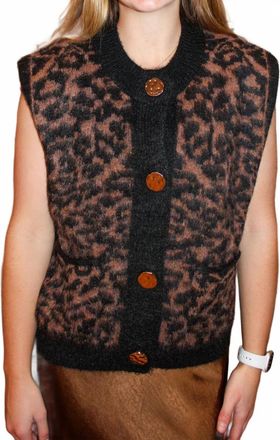 Merci Sloane Vest In Cheetah Print