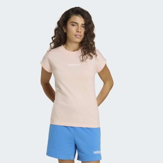 adidas T-Shirt ADIDAS SPORTSWEAR W LIN SJ T, Damen, Gr. XXL, blush pink, wei&szlig;, Obermaterial: 100% Baumwolle, normal, Shirts T-Shirt, sportlicher Stil, Kurzar