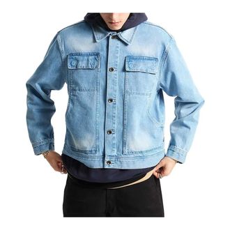 Vans Premium Mcavoy Trucker Jacket - Heren - Spijkerjassen - Blauw - S - Katoen - Jassen