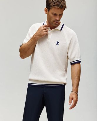 Psycho Bunny Mens Lazare Knit Polo 250 PRISTINE / XXXL