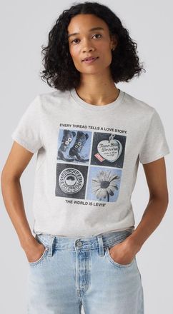 Levi's T-shirt The Perfect - Donna - XS - Grigio / Archival Grid Pt Orbit Heather Gray