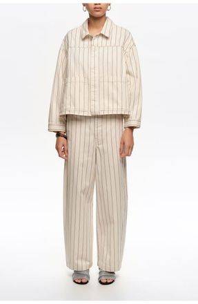 Bimba & Lola A-line Washed Denim Jacket in Off White at Nordstrom, Size X-Small Eu