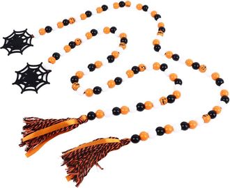 OEM Corona De Madera Hecha A Mano Con Cuentas, Decoraci&oacute;n R&uacute;stica Para El Hogar, Corona De Halloween, Corona De Oto&ntilde;o Con Cuentas, Corona De Madera Estilo