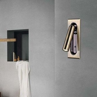 OEM L&aacute;mpara De Lectura Con Interruptor Oculto, Proyecto Hotelero, Aplique De Pared Empotrado, L&aacute;mpara De Lectura Led De 3w Para Mesita De Noche, Luz C&aacute;lid