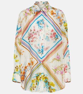 Zimmermann Blusa Halcyon in seta con stampa