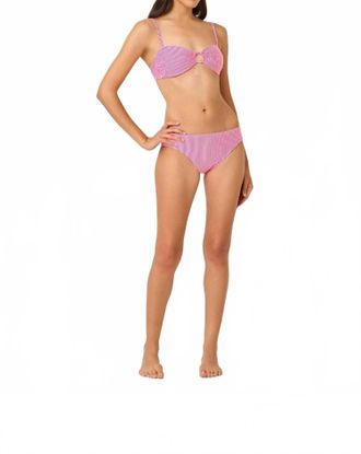 Lilly Pulitzer Katara Bandeau Swim Top In Cherry Blossom Pink Seersucker Stripe