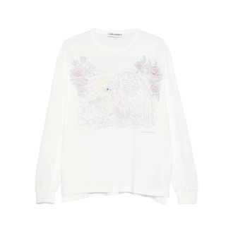 Our Legacy Sweatshirts, male, White, Size: L Long Sleeve Round Neck Sweater