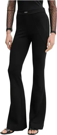 Versace Jeans Couture Pantalones Anchos - Trousers - Mujer - Negro - L