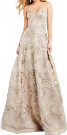 Jovani Elegant A-Line Gown In Champagne