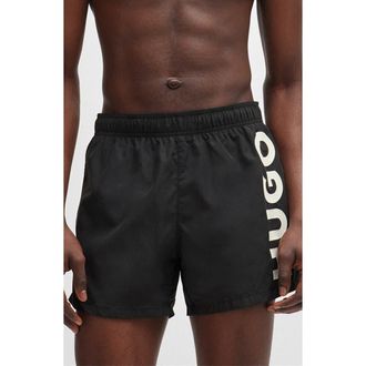 BOSS Abas Swim Trunks in Black at Nordstrom Rack, Size Xx-Large