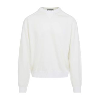Jacquemus Truien & Vesten, Heren, Wit, L, Wol, Witte Trui Aw 25 Stijlvol Comfortabele Pasvorm