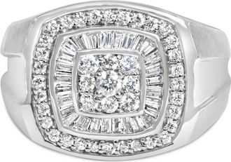 House of Brilliance 14K White Gold Mens Diamond Band Ring at Nordstrom, Size 10.5