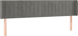 vidaXL Cabecero Con Led De Terciopelo Gris Claro 183x16x78/88 Cm Vidaxl