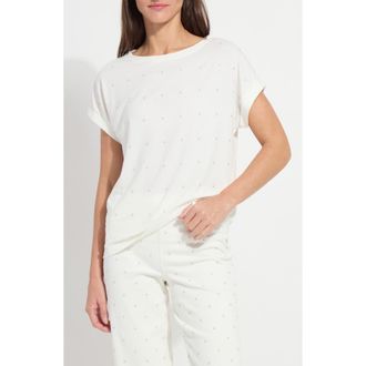 Lyss&eacute; Nisha Embellished Jersey Top in Off White at Nordstrom, Size X-Small