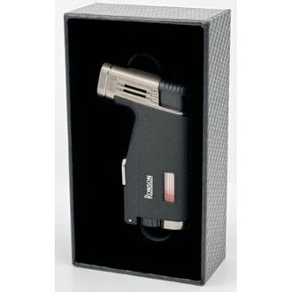 OEM Encendedor Ronson Breeze Rgl120 Crackle Black De 2 Chorros Con Perforador