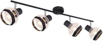 Globo Lighting Foco De Techo Bar Negro Mate 4x E27