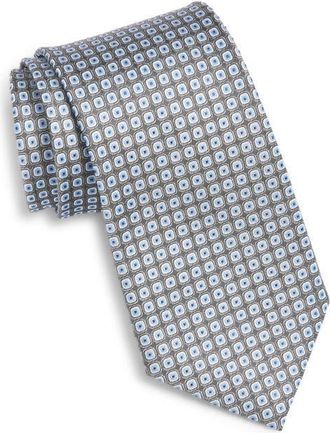 Nordstrom Geometric Silk Tie in Black at Nordstrom