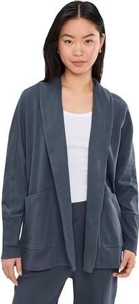 Pact Airplane Wrap Cardigan Womens Sweater Steel Blue : XS, Cotton