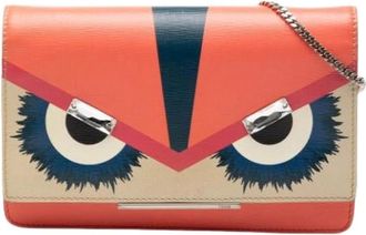 Fendi Pre-owned Cross Body Bags, female, Orange, Size: ONE SIZE Pre-owned Leather Crossbody Bag