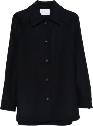 Manuel Ritz buttoned wool-blend coat - women - Wool/Polyamide - 38 - Blue