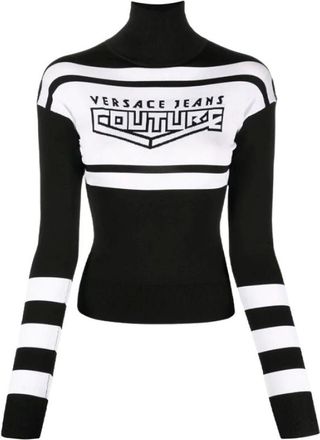 Versace Jeans Couture Dames, Tops, Zwart, Maat: XS Jersey