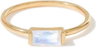 Tiramisu Plated 0.40 Ct. Tw. Moonstone Solitaire Ring