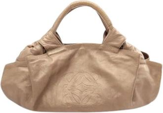 Loewe Pre-owned Handbag - Dames - Vintage Handtas - Beige - ONE Size - Leer - Vintage
