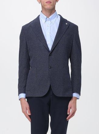 Manuel Ritz Blazer monopetto in misto cotone con tasche a toppa