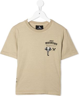 Mauna Kea graphic print cotton T-shirt - kids - Cotton - 10 yrs - Brown