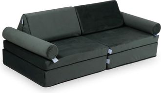 OEM Sof&aacute; De Juegos Peque&ntilde;o Montessori Comfort Velvet Graphite