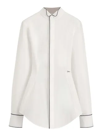 Dior FITTED COTTON POPLIN BLOUSE - Christian Dior - Woman