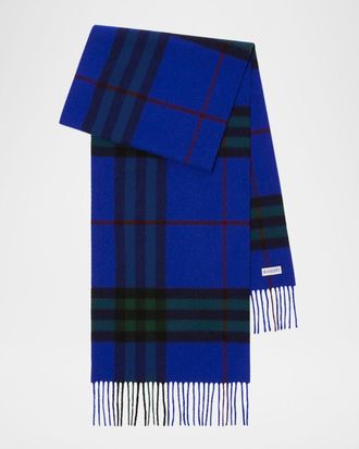 Burberry Mens Cashmere Giant Check Scarf