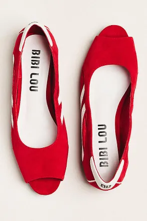 Bibi Lou Sporty Peep-Toe Ballet Flats