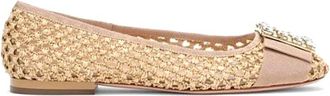 Roger Vivier Elegante Ballerina Schoenen voor Vrouwen - Dames - Ballerinas - Beige - 36 EU - Schoenen