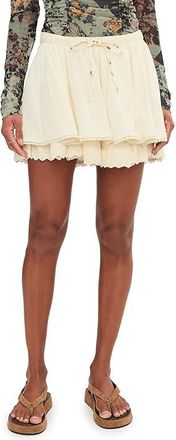 Free People Lady Tulip Mini Skirt Womens Skirt Tea : MD (Womens 8-10), Cotton