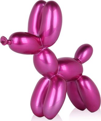 ADM Design Skulptur Ballonhund 26 x 27 cm - Metallic Pink