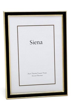 Siena My Balconia Enamel & Goldtone Border 8 x 10 Picture Frame in Black at Nordstrom, Size 8X10