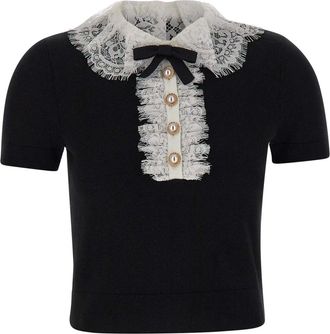 Self Portrait Mujer, Camisetas, Negro, Talla: S