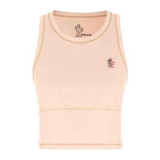 Moncler Sleeveless Tops, female, Pink, Size: S Stylish TOP for Fashion Lovers