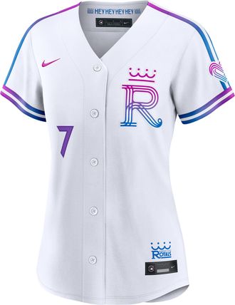 Nike Bobby Witt Jr. Kansas City Royals Nike Womens MLB Stadium Jersey in White | RW260H3ERO9-KQV