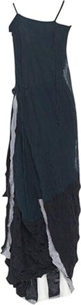 Yohji Yamamoto shibori dyed green black deconstructed dress