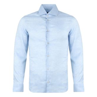 Moorer Elegant Shirt met Lange Mouwen - Heren - Casual Overhemden - Blauw - XS - Katoen - Overhemden