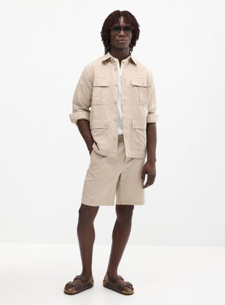 Le 31 Mens Cotton-linen Bermuda Shorts Inseam: 9