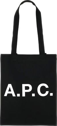 A.P.C. Lou logo-print canvas tote bag - Black