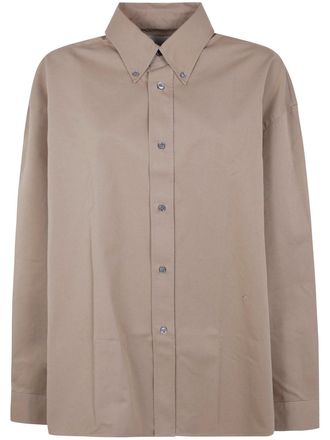 STUDIO NICHOLSON Logo Embroidered Long Sleeved Shirt