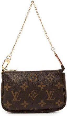 Louis Vuitton Pre-owned Mini Pochette Accessoires - Dames - Vintage Mini Tas - Bruin - ONE Size - Vintage
