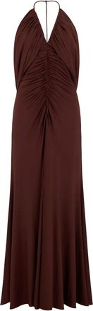 Self Portrait Jersey Drape Midi Jurk - Dames - Avondkleed - Rood - 2XS - Kleedjes