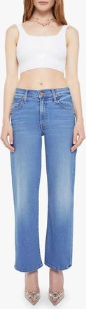 Mother Mid Rise Rambler Zip Ankle Jeans In Piece By Piece