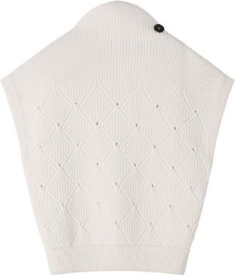 Lanvin Diamond Detail Sleeveless Wool Sweater in Cloth at Nordstrom, Size Small